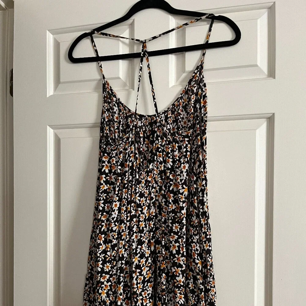 Free People spaghetti strap floral slip dress XS